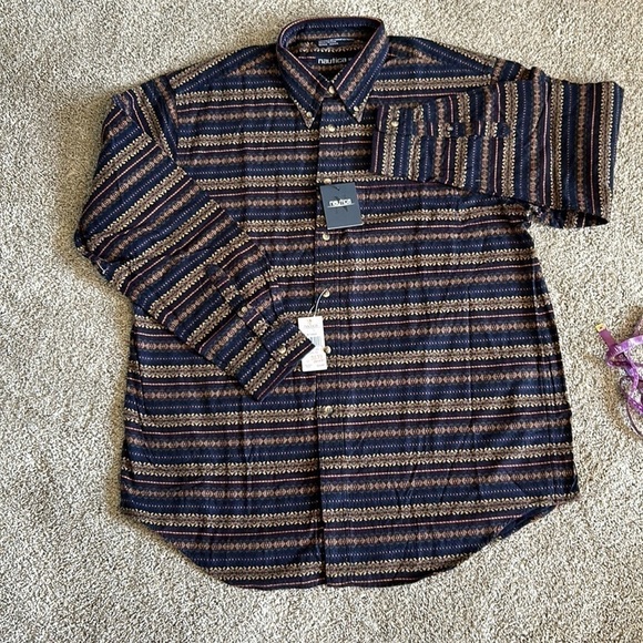 Nautica men’s flannel sz xl/TG NWT 💯 soft  cotton long sleeve button down - Picture 1 of 13